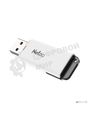 Флешка USB Netac U185 (NT03U185N-016G-20WH), 16Gb, USB 2.0, R/W 25/10, белый/серый