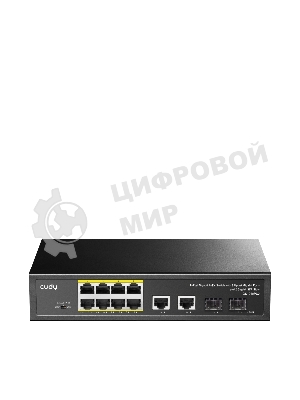 Коммутатор Cudy GS1010PS2, 8×1 Гбит/с, 2×1 Гбит/с Combo (RJ-45/SFP), 2×1 Гбит/с SFP