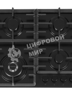 Газовая варочная панель Gorenje GW642SYB, 4 конфорки, эмалированная сталь, черный