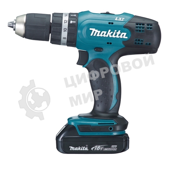 Дрель-шуруповерт аккумуляторная Makita DHP453SYE Аккумуляторная, Ударная, Кейс
