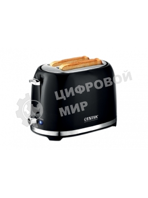 Тостер Centek СТ-1432 черный/стальной