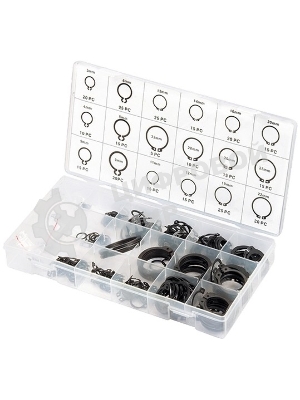 Набор стопорных колец Сибртех, D 3 - 32 мм, 300 предметов