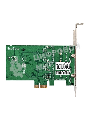 Сетевой адаптер ExeGate EXE-564 (PCI-E x1 v2.0, 4xRJ45, UTP 10/100/1000Mbps, Realtek Chipset RTL8111H+ASM1184e)