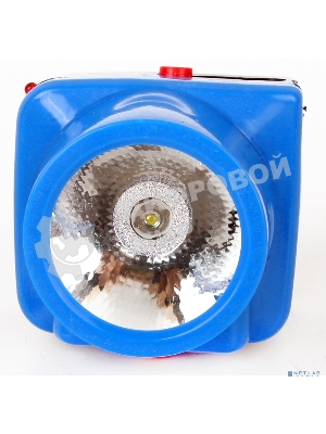 Фонарь налобный аккумуляторный LED5375 220В 0.4Вт LED 2 реж. пластик голуб. Ultraflash 14252