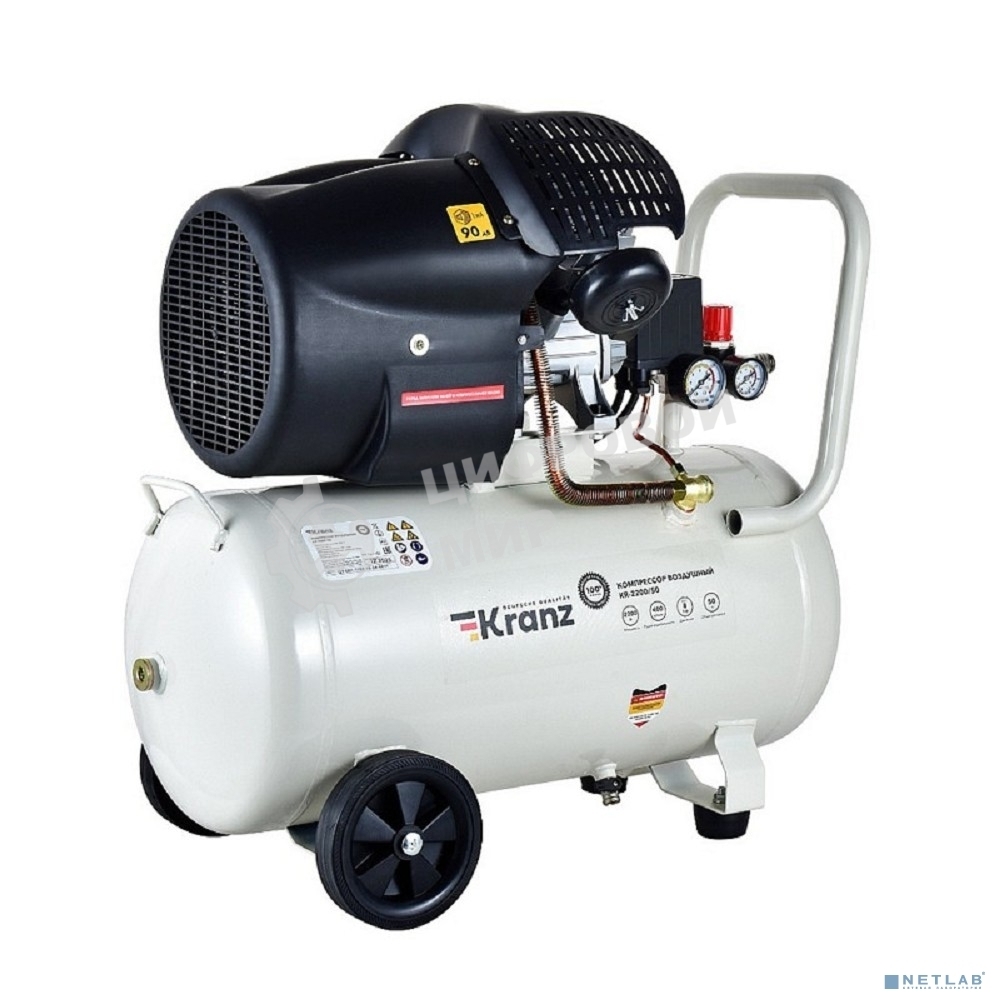 Компрессор воздушный Kranz KR-2200/50, 2200Вт, 400 л/мин, 50л