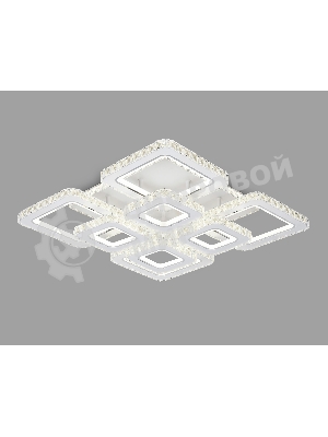 Управляемый светодиодный светильник Ambrella light FA1737/4+4 WH/CH белый/хром 215W 3000K/4200K/6400K 720*720*120 (ПДУ РАДИО 2.4G)