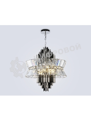Люстра Ambrella light LH41026/18 BK/CL черный/прозрачный E14*18 max 40W D700*750