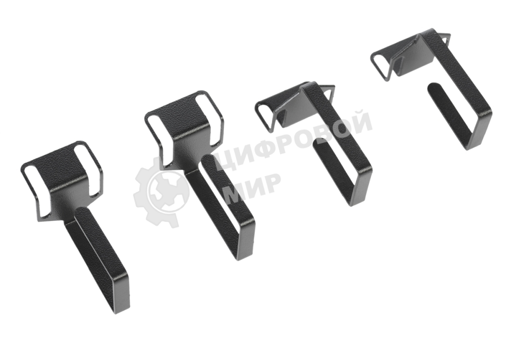 Органайзер кабельный одинарный изгонутый, черный