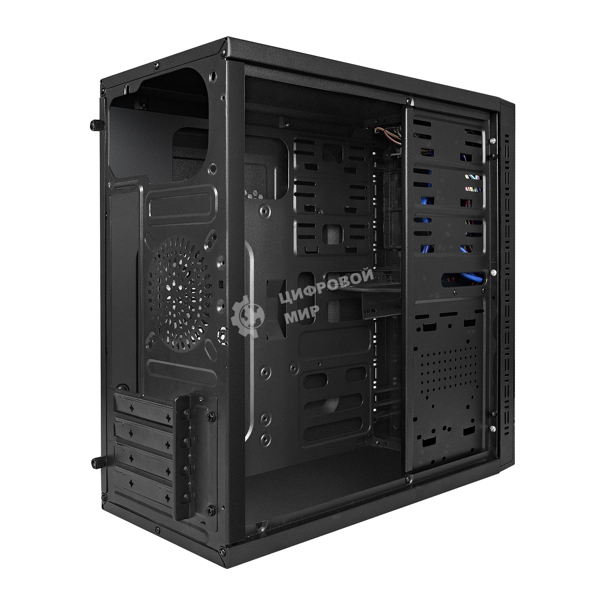 Компьютерный корпус Minitower ExeGate QA-412U Black, mATX, (XP450, Black, 120мм), 2хUSB+2хUSB 3.0, Audio