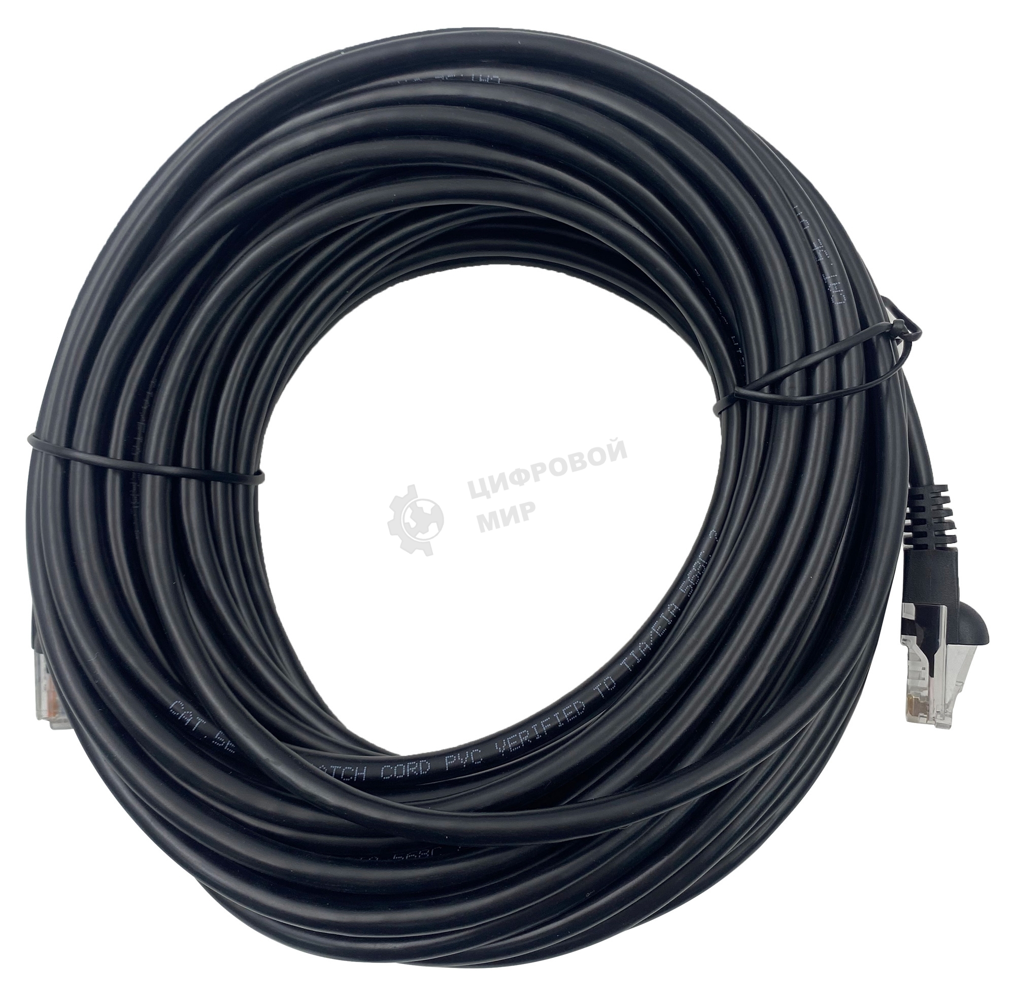 Патч-корд Buro UTP 4 пары cat.5e CCA molded 15м черный RJ-45 (m)-RJ-45 (m)