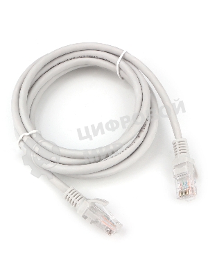 Патч-корд LSZH UTP Cablexpert PP31-2M cat.5e, 2м, литой, многожильный, серый