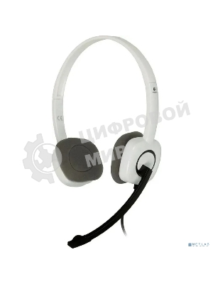 Гарнитура проводная с микрофоном Logitech H150 белый/черный 1.8м накладные оголовье (981-000453)