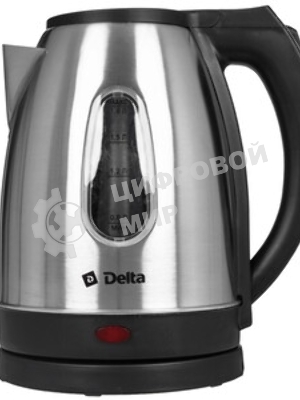 Чайник электрический DELTA DL-1114 нерж. с красным