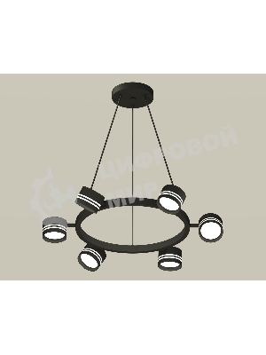 Светильник Ambrella light XB9193202/6 SBK/FR черный песок/белый матовый GX53 (C9193, N8478)