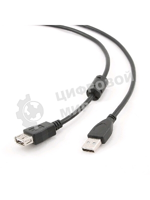 Кабель Gembird PRO USB 2.0 удлинительный 1.8м AM/AF позол.конт., фер.кол., пакет