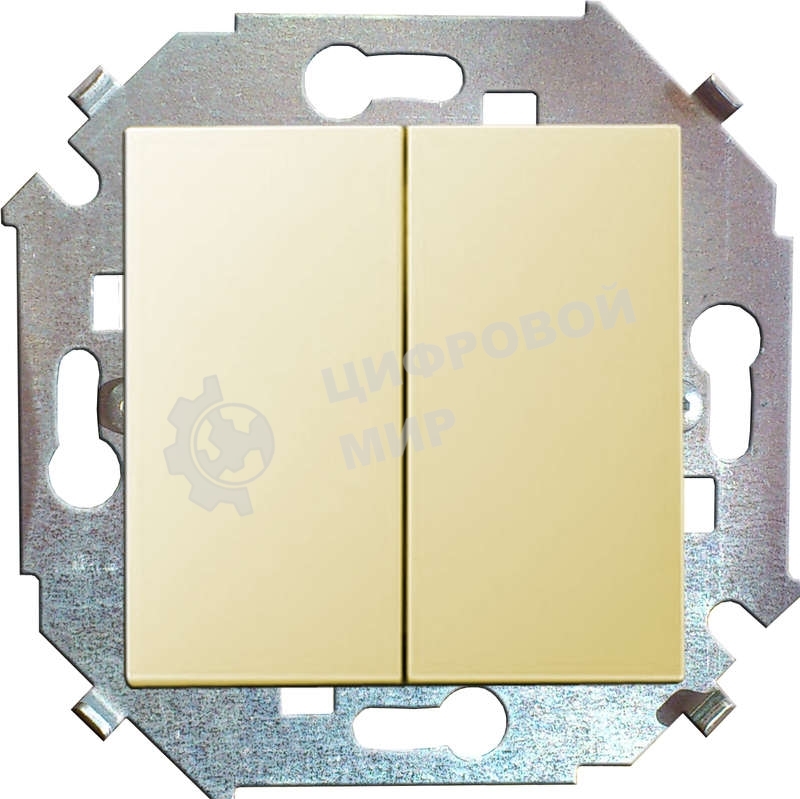 Механизм выключателя 2-кл. СП Simon15 16А IP20 сл. кость Simon 1591398-031