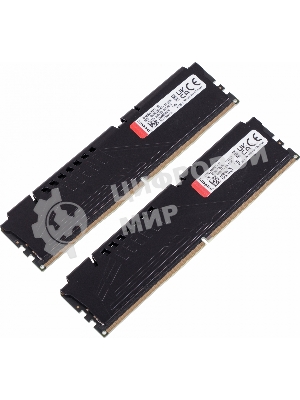 Оперативная память Kingston Fury Beast, DDR5, 32GB (2x16GB), 5200MHz, CL40, DIMM, радиатор, черный