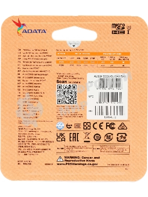 Флеш карта microSD 32Gb ADATA microSDHC Class 10 UHS-I A1 100/20 MB/s (SD адаптер)