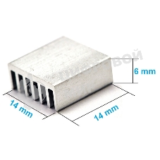 Аллюминиевый радиатор 14x14x6 мм