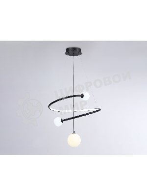 Светильник Ambrella light FL66303 BK черный 39W 3000K-6400K+G9 D500*1200 (ПДУ ИК)