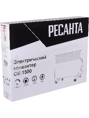 Конвектор электрический Ресанта ОК-1500 белый, 1500 Вт, 20 м2, термостат