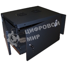 Шкаф настенный Lanmaster TWT-CBWNM-12U-6X6-BK 12U 600x600мм пер.дв.металл несъемные бок.пан. черный