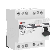 Выключатель дифференциального тока (УЗО) 4п 25А 30мА тип AC ВД-100 PROxima (электромех.) EKF elcb-4-25-30-em-pro