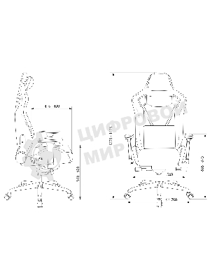 Кресло игровое Knight TITAN черный ромбик эко.кожа с подголов. крестовина металл
