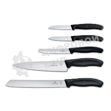 Набор ножей кухонных Victorinox Swiss Classic Kitchen (6.7133.5G) компл.:5шт черный подар.коробка