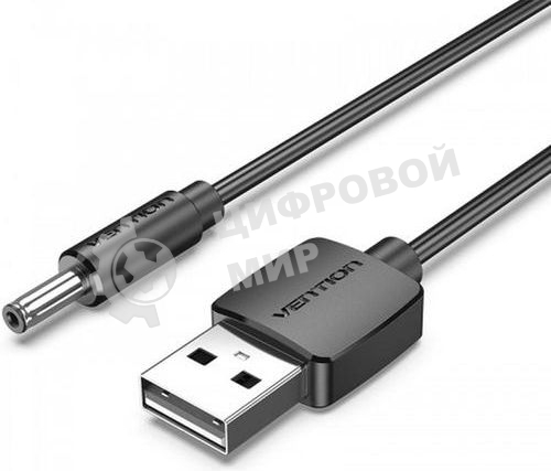 Кабель Vention USB AM/DC-jack 3.5мм M - 1м черный