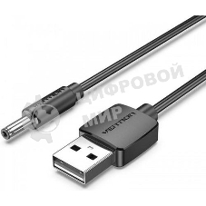 Кабель Vention USB AM/DC-jack 3.5мм M - 1м черный