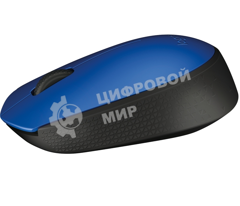 Мышь беспроводная Logitech M171 синий, 1000 dpi, радиоканал, USB, кнопки - 3
