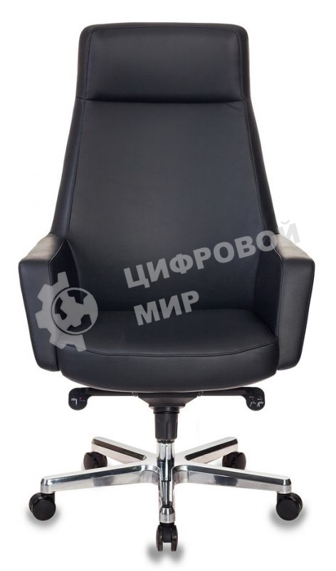 Кресло руководителя Бюрократ ANTONIO/BLACK черный кожа крестовина алюминий