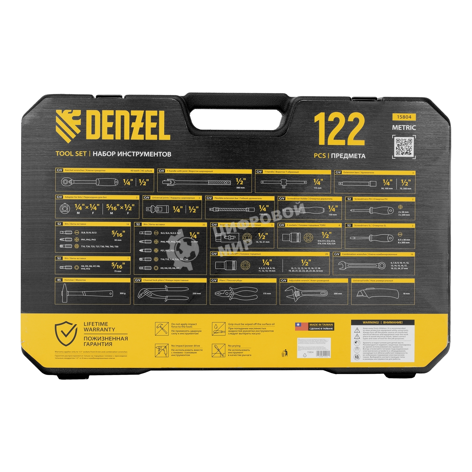 Набор инструментов Denzel 1/2