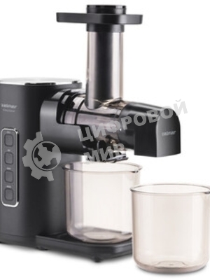 Соковыжималка Zelmer ZJP3900 чёрный/серебристый, шнековая горизонтальная, 150 Вт, 500 мл, электронное, реверс