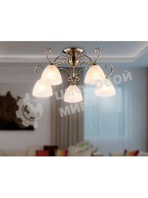 Светильник Ambrella light TR3046/5 SB/FR бронза/белый матовый E27/5 max 40W D595*285