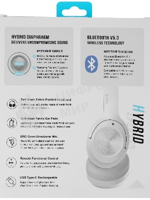 Беспроводные наушники A4Tech Bloody BH220 белый, полноформатные, Bluetooth, до 80 ч
