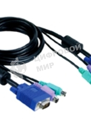 Набор кабелей D-LINK DKVM-CB3 для DKVM - 2хPS/2,1xVGA, 3м