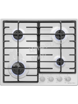 Газовая варочная панель Maunfeld EGHE.64.6CW/G, 4 конфорки, эмалированная сталь, белый