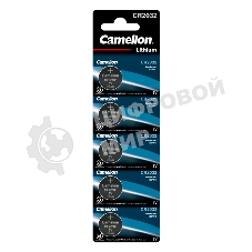 Элемент питания литиевый Camelion CR CR2032 BL-5 (блист.5шт)