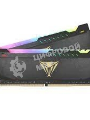 Оперативная память Patriot Viper Steel, DDR4, 32GB (2x16GB), 3600MHz, CL20, DIMM, с радиатором, RGB, черный