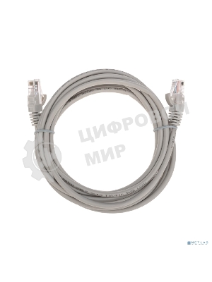 Патч-корд U/UTP Rexant cat.5e, RJ45-RJ45, 26AWG, ZH нг(А)-HF, серый, 3 м