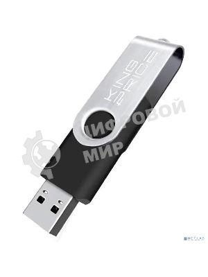 Флешка USB KingPrice KPFD2 (KPFD2A032ABK), 32Gb, USB 2.0, R/W 20/10, черный/сере