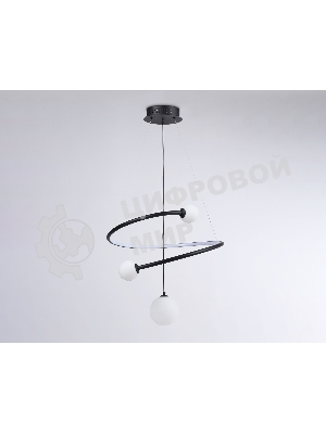 Светильник Ambrella light FL66303 BK черный 39W 3000K-6400K+G9 D500*1200 (ПДУ ИК)