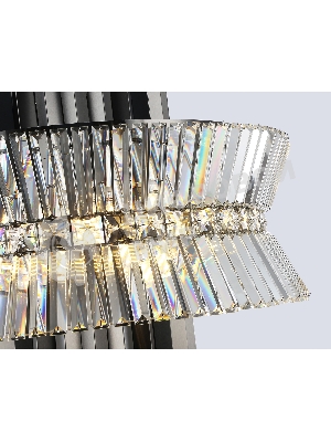 Люстра Ambrella light LH41026/18 BK/CL черный/прозрачный E14*18 max 40W D700*750