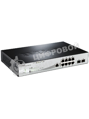 Коммутатор D-Link DGS-1210-10P/ME/A1A, 8×1 Гбит/с + 2×1 Гбит/с SFP, управляемый