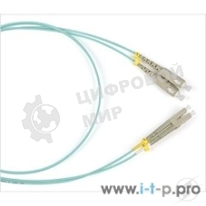 Патч-корд Hyperline FC-D2-503-LC/­PR-LC/­PR-H-3M-LSZH-AQ (FC-503-LC-LC-10G-3M) Патч-корд волоконно-оптический (шнур) MM 50/­125(OM3), LC-LC, duplex, LSZH, 3 м