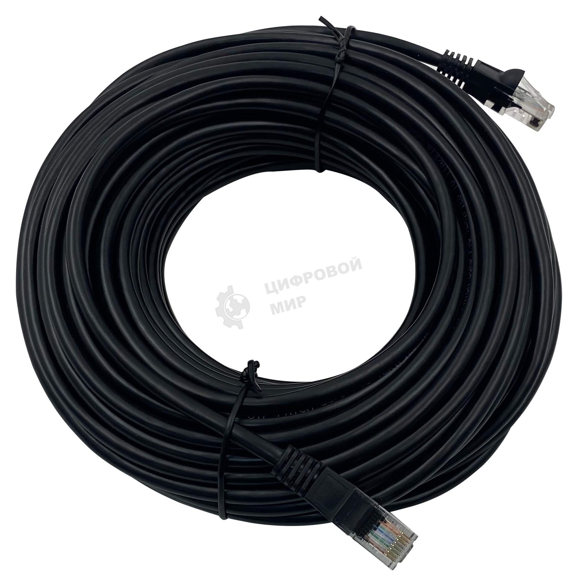 Патч-корд Buro UTP 4 пары cat.5e CCA molded 25м черный RJ-45 (m)-RJ-45 (m)