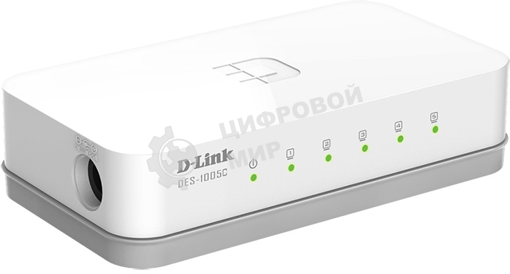 Коммутатор D-Link DES-1005C/B1A, 5-port UTP 10/100Mbps Auto-sensing, Stand-alone, Unmanaged Palm-top Fast Ethernet Switch