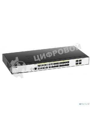 Коммутатор D-Link DGS-3000-28XS/B1A, 24×1 Гбит/с SFP + 4×10 Гбит/с SFP+, управляемый